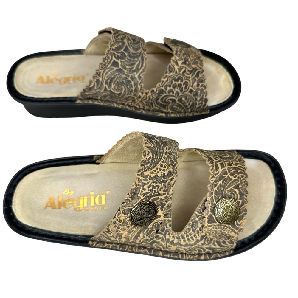 Alegria Women’s Sandra Freedom Rock Leather Adjustable Slide Sandals Clogs Size6 - Picture 4 of 8